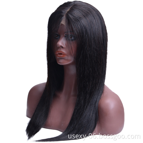 Wholesale Grade 10A Raw Mongolian Human Hair Wig Virgin Cuticle Aligned Hair Wigs Swiiss Lace Closure Wig For Black Women